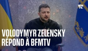 "Si les Russes pensaient à leur propre pays, il n'y aurait pas cette guerre": Volodymyr Zelensky répond à BFMTV