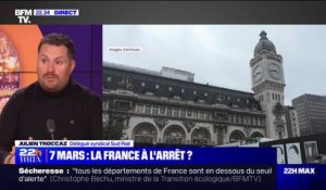 Grève à la SNCF: Julien Troccaz (SUD Rail) est prêt à tenir "jusqu'au retrait" de la réforme des retraites