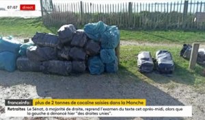 Plus de 2 tonnes de cocaïne ont été trouvées depuis dimanche sur les plages du département de la Manche - Une quantité qui pourrait encore augmenter, entraînant une multiplication des patrouilles de gendarmes - VIDEO