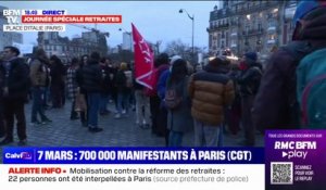 Paris: les derniers manifestants arrivent place d'Italie