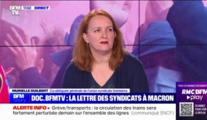 Retraites: pour Murielle Guilbert (Solidaires), il y a un "grand déni du gouvernement et du Président"