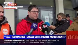 Fabien Privé Saint-Lanne, délégué CGT de la raffinerie de Donges annonce la poursuite du mouvement de grève