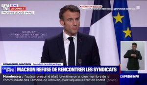 Emmanuel Macron sur la mobilisation contre la réforme des retraites: "Il faut respecter le temps parlementaire"