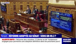 Retraites - Le projet de loi a été voté au Sénat par 195 voix contre 112, hier soir un peu avant minuit en raison de l'utilisation par le gouvernement de l'article 47.1 de la Constitution