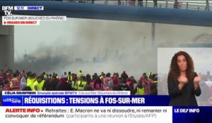 Retraites: la situation se tend au dépôt pétrolier de la Fos-sur-Mer après l'opération escargot