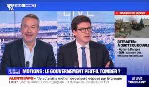 Pierre-Henri Dumont (LR) annonce qu'il votera la motion de censure du groupe Liot pour "donner une porte de sortie au gouvernement"