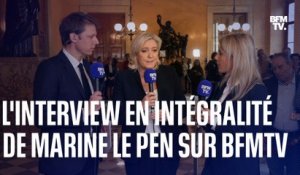 L'interview de Marine Le Pen, présidente du groupe "Rassemblement National" à l'Assemblée nationale, sur BFMTV