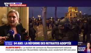 Marine Le Pen sur la motion de censure: "Le président de la République ne peut pas faire comme s'il ne s'était rien passé"