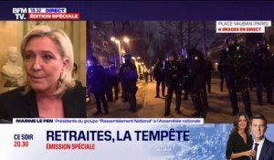 Marine Le Pen: "Dans mes rêves les plus fous, j'attendrais qu'Emmanuel Macron mette en œuvre un référendum sur la réforme des retraites"