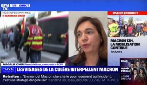 Magalie Icher (FCPE) invite Emmanuel Macron "à retourner sur les bancs de l'école parce qu'il ne connaît pas la démocratie"