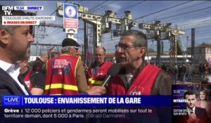 Retraites: les voies de la gare de Toulouse toujours bloquées par des manifestants