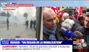 "Hier, on n'a pas entendu parler des travailleurs": Laurent Berger en référence à l'intervention d'Emmanuel Macron