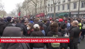Premières tensions dans le cortège parisien