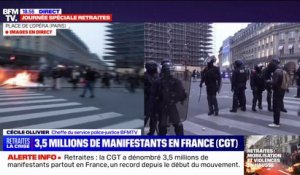 Retraites: 3,5 millions de manifestants en France, selon la CGT