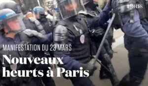 Des affrontements éclatent à Paris pendant la manifestation du 23 mars sur les retraites