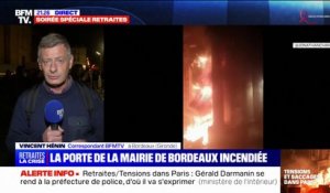 La porte de la mairie de Bordeaux incendiée, point de situation en cours entre le maire et le préfet