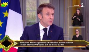 Emmanuel Macron : pourquoi a-t-il retiré sa montre en direct  de son interview?? L'Élysée met les ch