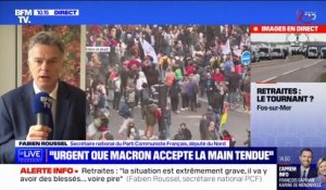 Retraites: Fabien Roussel demande à Emmanuel Macron "d'accepter le recours à un référendum d'initiative partagée"