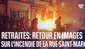 Retraites: retour en images sur l'incendie de la Rue Saint-Marc à Paris