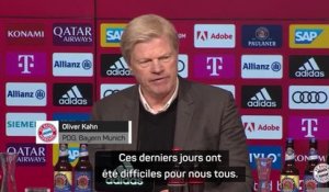 Bayern Munich - Kahn : "Ces derniers jours ont été difficiles pour nous tous"