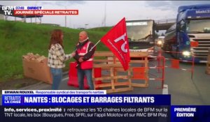 À Nantes, des manifestants mettent en place des barrages filtrants et appellent à une ville morte
