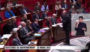 Réforme des retraites: A l'Assemblée Nationale, le ministre de la Justice Éric Dupond-Moretti accuse La France insoumise de "vomir sur les policiers"