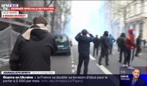 Lille: les forces de l'ordre envoient des gaz lacrymogènes pour disperser les manifestants contre la réforme des retraites