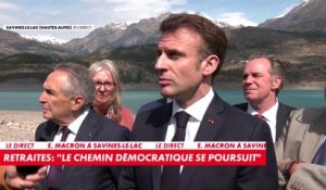 Réforme des retraites : la contestation ne «veut pas dire que tout doit s'arrêter», prévient Emmanuel Macron depuis les Hautes-Alpes