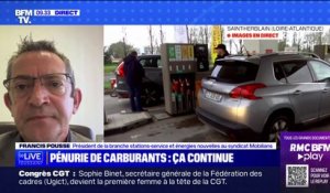 Pénurie de carburants: selon Francis Pousse, "30% des stations en Île-de-France sont en difficulté"