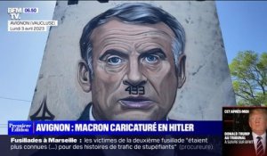La caricature d'Emmanuel Macron en Hitler, grimé d'une moustache "49.3", fait polémique