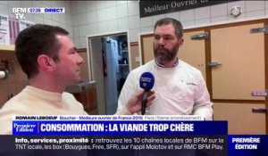 Augmentation du prix de la viande: les Français "ne consomment pas moins, ils consomment mieux", selon Romain Lebœuf, boucher