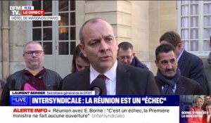 Retraites: Laurent Berger (CFDT) dénonce "une grave crise démocratique" à l'issue de la réunion à Matignon