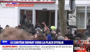 Manifestation à Paris: une banque prise pour cible sur le Boulevard Auguste Blanqui
