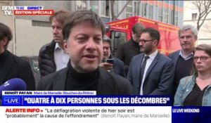 Benoît Payan sur l'effondrement à Marseille: "Il y a peut-être des survivants à aller chercher, je l'espère"