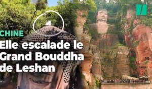 En Chine, une femme escalade le Grand Bouddha de Leshan avant d’être arrêtée