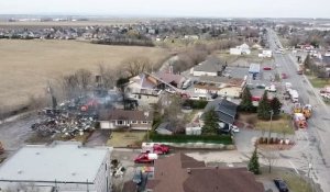 Incendie à Sainte-Martine (Vidéo: gracieuseté - Pierre-Luc Lacoste)