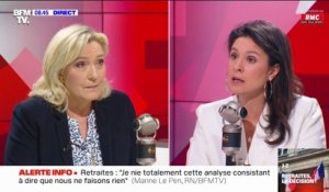 Retraites: "Nous respecterons la décision du Conseil constitutionnel", assure Marine Le Pen
