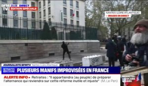 Réforme des retraites: des tensions face à la préfecture de Nantes