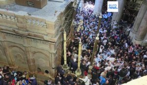 A Jérusalem, les chrétiens orthodoxes célèbrent le "feu sacré" pascal