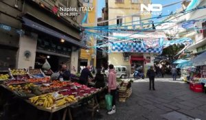 Football : les rues de Naples pavoisées aux couleurs du club dans l'attente du scudetto