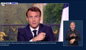 Emmanuel Macron: "Nous avons devant nous 100 jours d'apaisement, d'unité, d'ambition et d'action au service de la France"