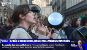 Après l'allocution d'Emmanuel Macron, des rassemblements spontanés dans plusieurs villes