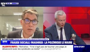 Pour Olivier Faure, les propos de Bruno Le Maire sur la fraude sociale vers le Maghreb font de certains bénéficiaires des "boucs émissaires de nos misères"