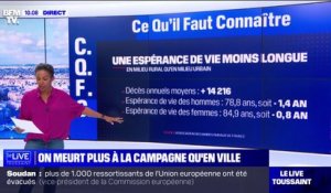 En France, l'espérance de vie est plus courte en milieu rural qu'en milieu urbain