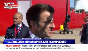 Emmanuel Macron: "Je continue à me battre pour que le pays puisse avancer"