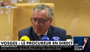 Vosges - Le procureur s'exprime: "Le mis en cause a fait usage de son droit au silence. Nous ne connaissons donc pas sa version des faits"