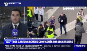 Finale de la Coupe de France: des stadiers affirment avoir eu la consigne de confisquer les cartons rouges des supporters