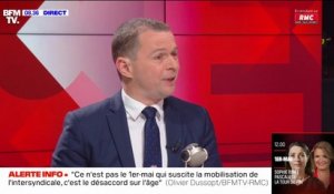 "Je ne pense pas que Madame Binet puisse inverser l'échelle de valeur entre la police et les casseurs": Olivier Dussopt répond à la secrétaire générale de la CGT qui parle de "provocation policière"