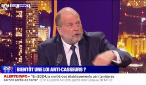 Loi anti-casseurs: "Ces casseurs, il faut les éradiquer" pour Éric Dupond-Moretti