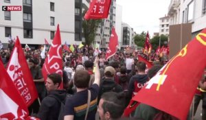 Des manifestants à Lyon pour l’arrivée d’Emmanuel Macron